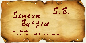 Simeon Buljin vizit kartica